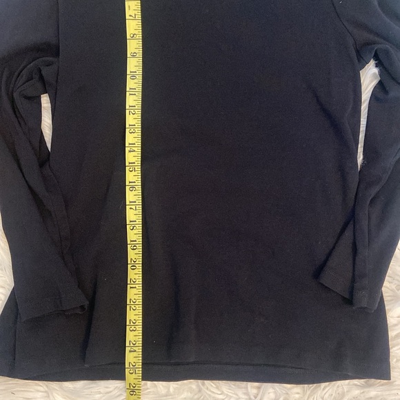 Chico’s Black Long Sleeve Tee Shirt 100% Cotton Size 3 US XL - Picture 5 of 6